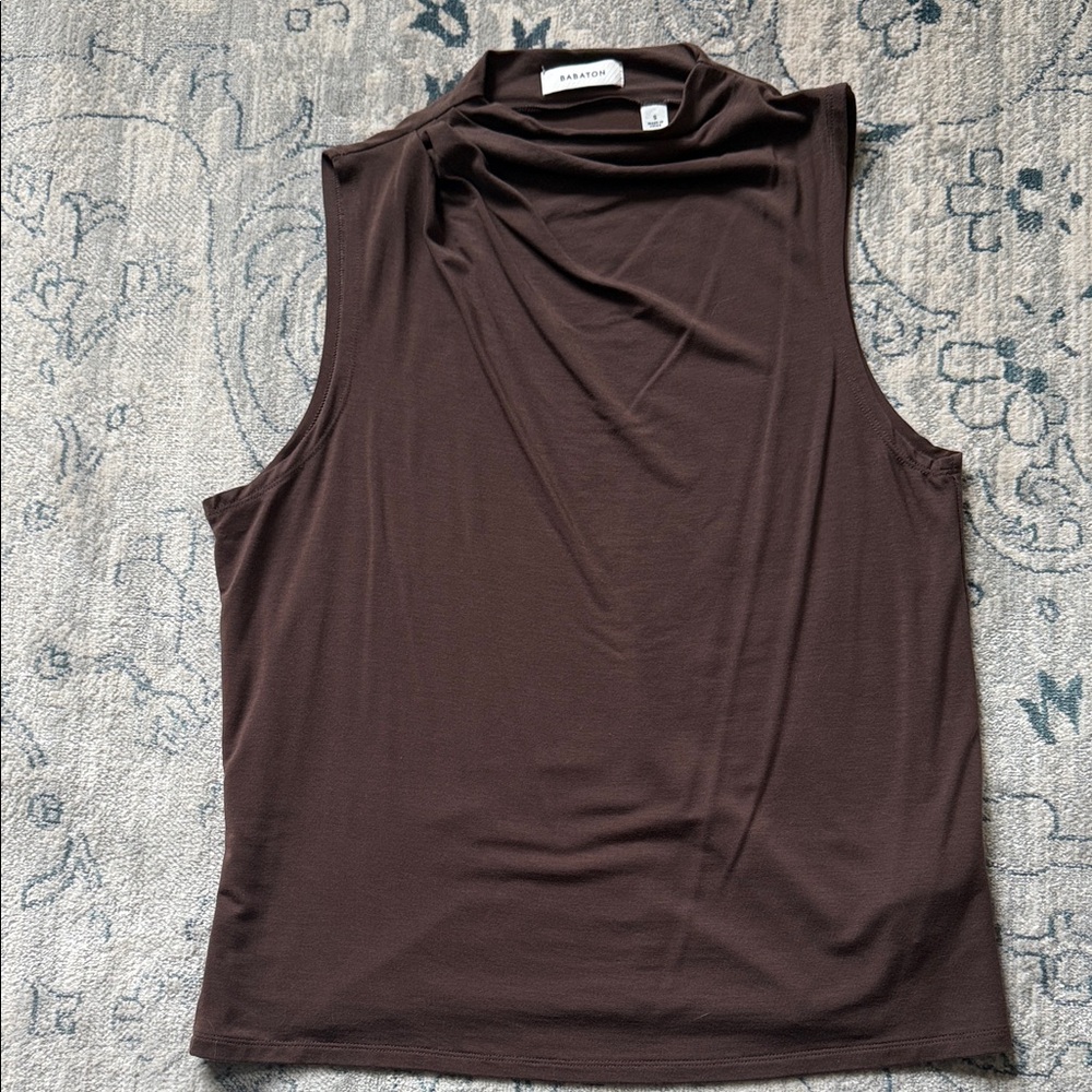 Babaton Chocolate Brown Sleeveless Tank Top